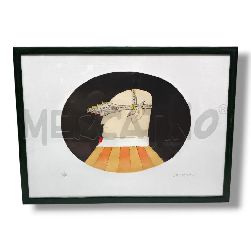 QUADRO L'UOMO ECONOMICO PIETRO BESTETTI 73.5X54  | Mercatino dell'Usato Rivoli 1