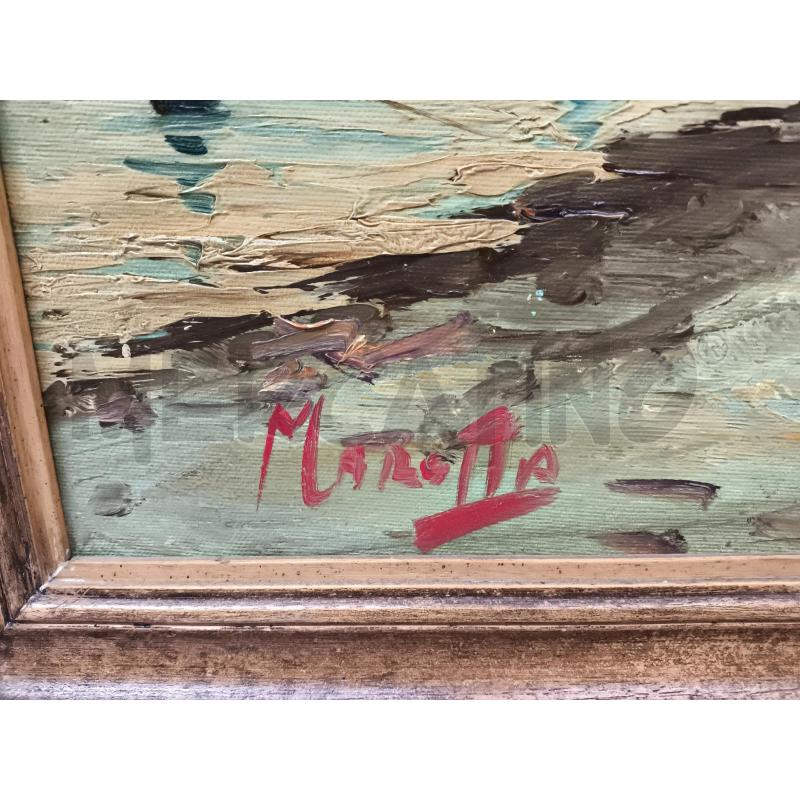 QUADRO MAROTTA BARCHETTE PAESAGGIO MARINO 81X62  | Mercatino dell'Usato Rivoli 2