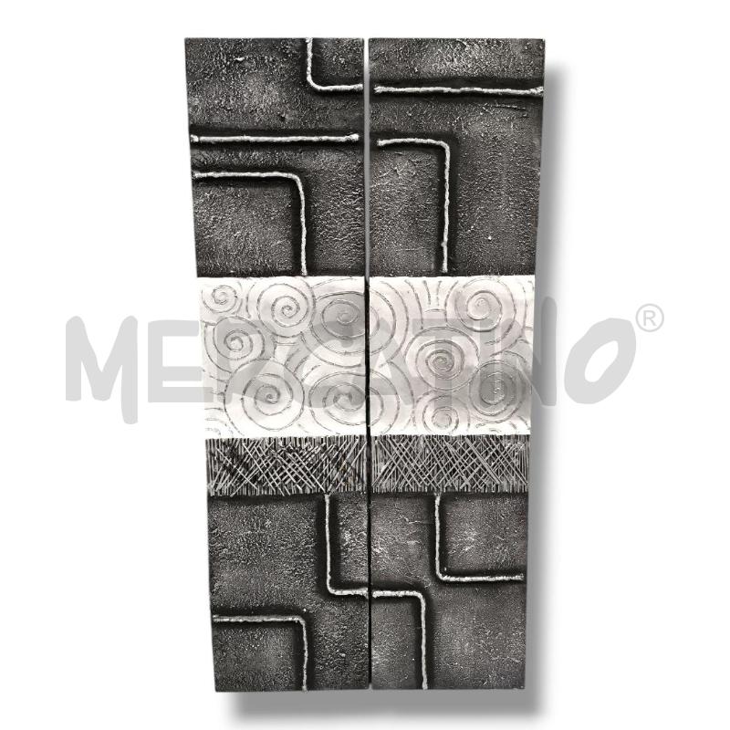QUADRO MAURO FERRETTI ASTRATTO RILIEVO NERO GRIGIO | Mercatino dell'Usato Rivoli 1