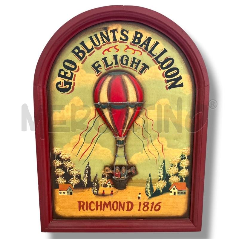 QUADRO MONGOLFIERA GEO BLUNTS BALLOON 40 X 30 LEGNO | Mercatino dell'Usato Rivoli 1