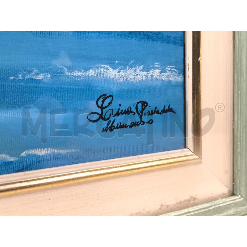 QUADRO OLIO SU TELA 118X88 PAESAGGIO MARITTIMO | Mercatino dell'Usato Rivoli 2