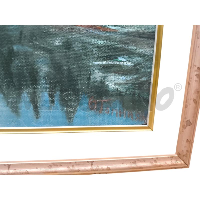 QUADRO OLIO SU TELA PAESAGGIO MONTANO 50X43.5 | Mercatino dell'Usato Rivoli 2