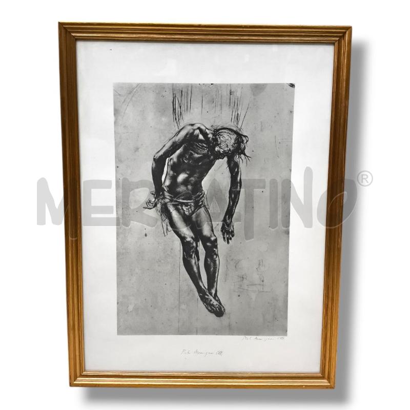 QUADRO PIETRO ANNIGONI LITOGRAFIA CRISTO 71X54 | Mercatino dell'Usato Rivoli 1