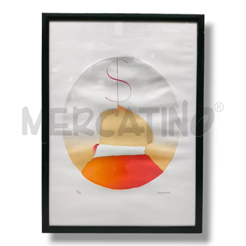 QUADRO PIETRO BESTETTI L'UOMO DEL DOLLARO 73.5X54 | Mercatino dell'Usato Rivoli 1