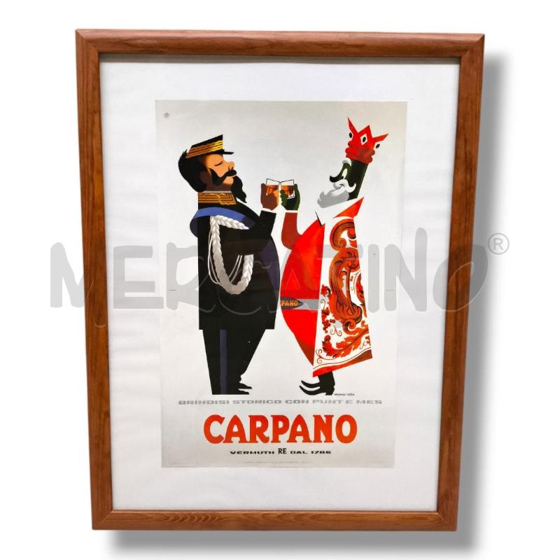 QUADRO STAMPA CARPANO VERMUTH 33X43 | Mercatino dell'Usato Rivoli 1