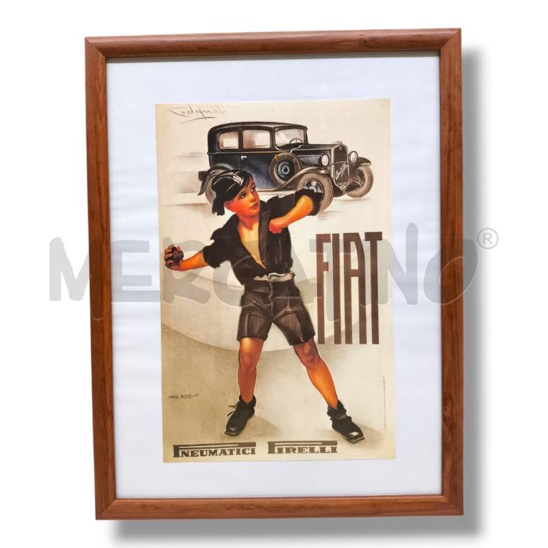 QUADRO STAMPA FIAT PNEOMATICI PIRELLI 33X43 | Mercatino dell'Usato Rivoli 1