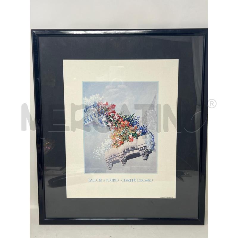 QUADRO STAMPA GIUSEPPE GROSSO BALCONI A TORINO  | Mercatino dell'Usato Rivoli 2