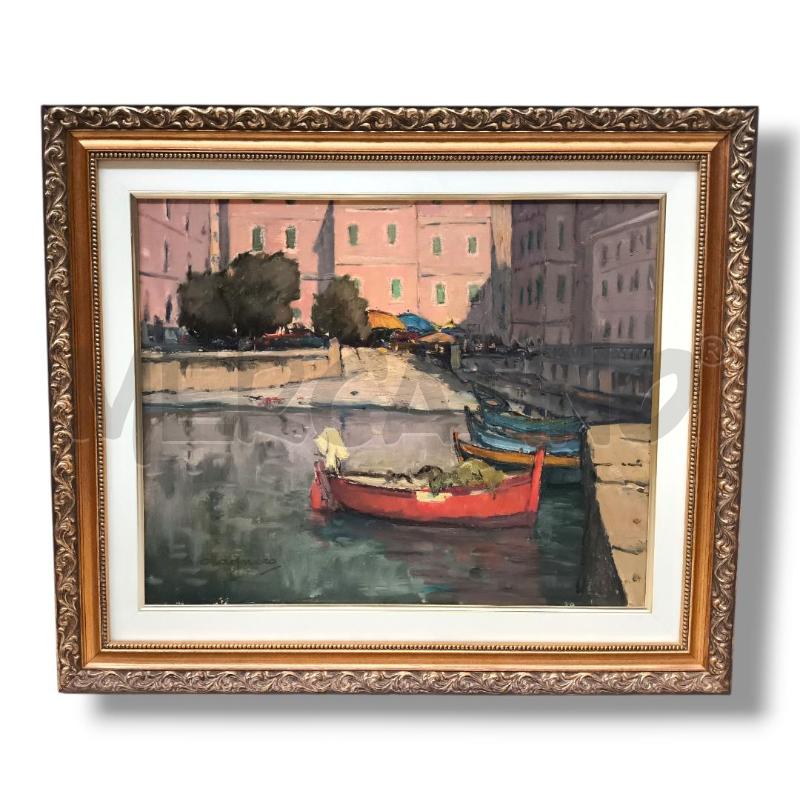 QUADRO VERNAZZA NELLE CINQUE TERRE UMBERTO OLAGNERO 65.5X54 | Mercatino dell'Usato Rivoli 1