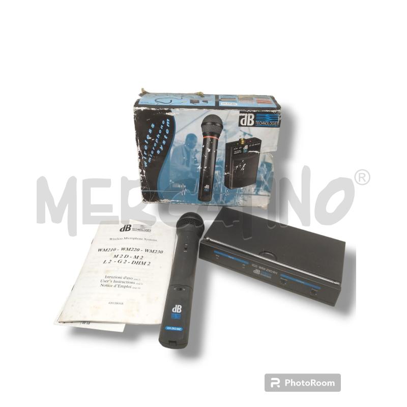 RADIO MICROFONO DB TECHNOLOGIES VH 210 M2 + BASE WM 220 R1 | Mercatino dell'Usato Rivoli 1
