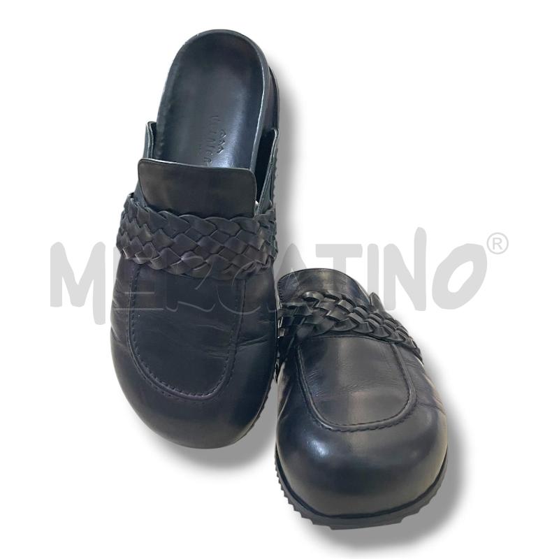 SABOT VELASCA NERE PELLE FASCIA TRECCIA | Mercatino dell'Usato Rivoli 1