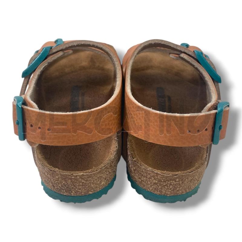 SANDALI B BIRKENSTOCK PELLE CAMMELLO TURCHESE | Mercatino dell'Usato Rivoli 4