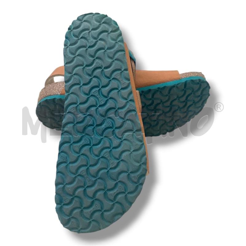 SANDALI B BIRKENSTOCK PELLE CAMMELLO TURCHESE | Mercatino dell'Usato Rivoli 5
