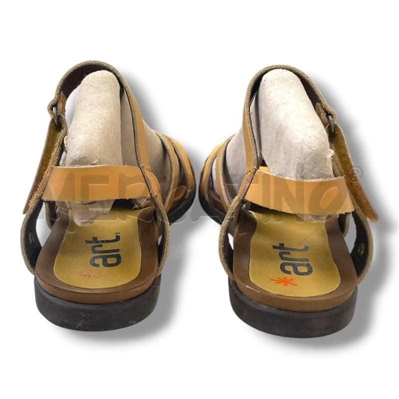 SANDALI DONNA ART LARISSA SENAPE INCROCIATE IN PELLE | Mercatino dell'Usato Rivoli 4