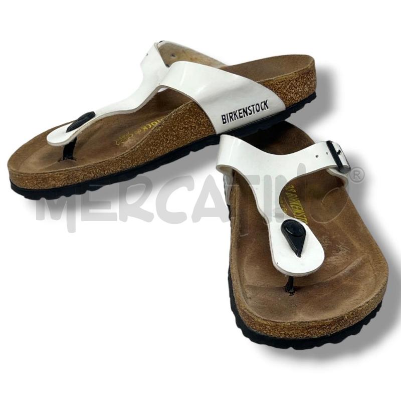 SANDALI DONNA BIRKENSTOCK BIANCHE LUCIDE | Mercatino dell'Usato Rivoli 1