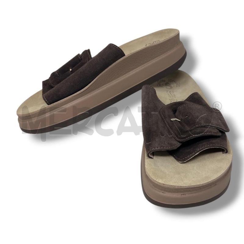 SANDALI DONNA FANTASY SANDALS MARRONI PELLE SCAMOSCIATI | Mercatino dell'Usato Rivoli 2