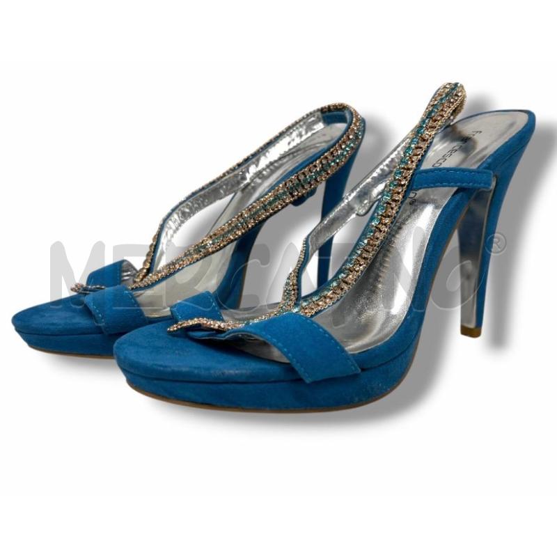 SANDALI DONNA FRANCESCO MILANO TURCHESE SCAM SERPENTE STRASS | Mercatino dell'Usato Rivoli 2