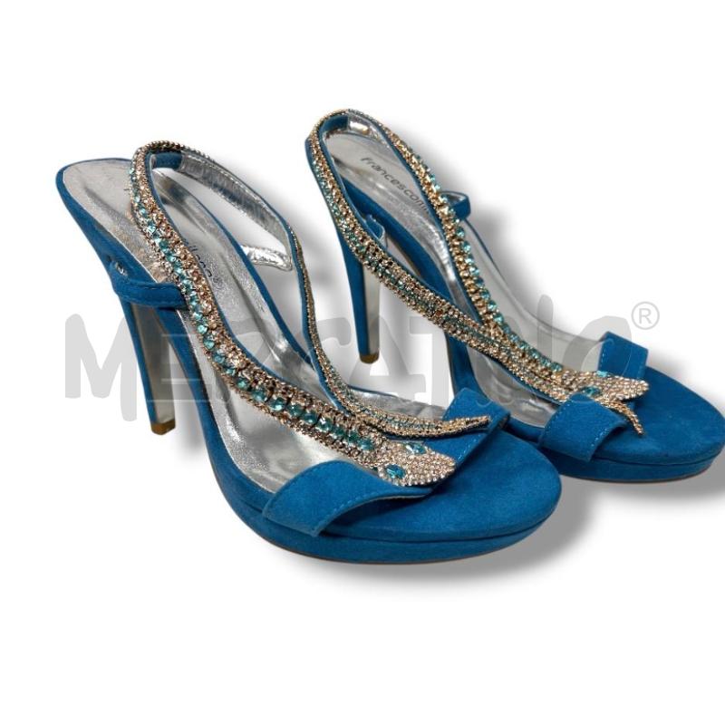 SANDALI DONNA FRANCESCO MILANO TURCHESE SCAM SERPENTE STRASS | Mercatino dell'Usato Rivoli 4