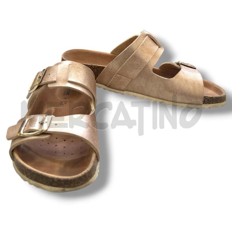 SANDALI DONNA GEOX PELLE BRONZO CANGIANTE | Mercatino dell'Usato Rivoli 2