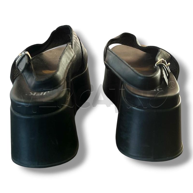 SANDALI DONNA JEFFREY CAMPBELL NERI PELLE ZEPPA | Mercatino dell'Usato Rivoli 4
