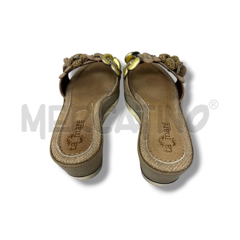 SANDALI DONNA TA MARE CINTURINO FIORI RICAMATI | Mercatino dell'Usato Rivoli 4