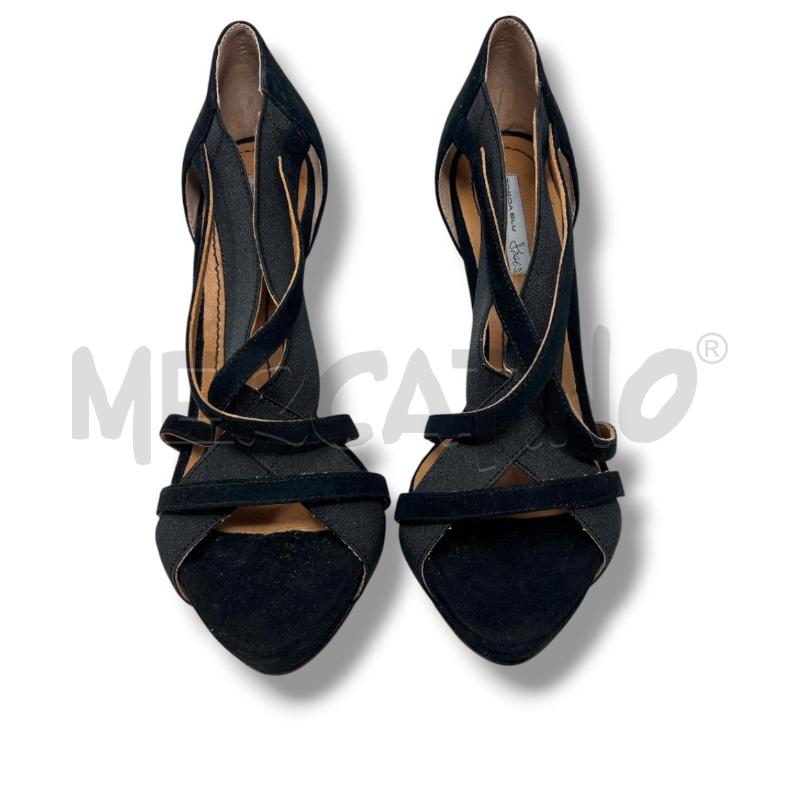SANDALI DONNA TOSCA BLU NERE SCAM ELASTICI INTRECCIO | Mercatino dell'Usato Rivoli 1