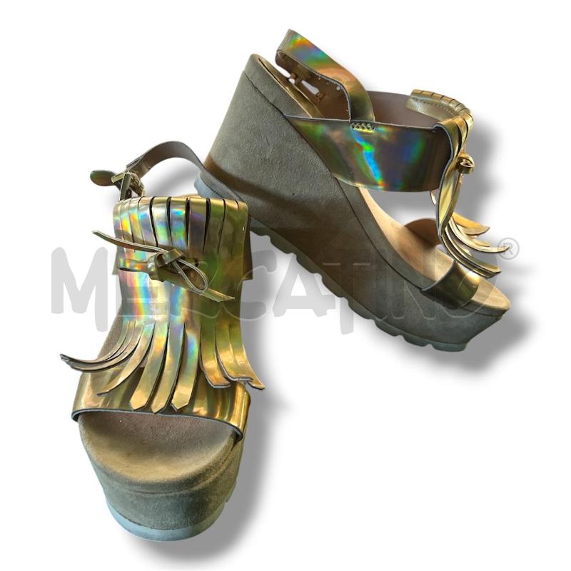 SANDALI DONNA TOSCA BLU PELLE SCAM DORATE OLO | Mercatino dell'Usato Rivoli 2
