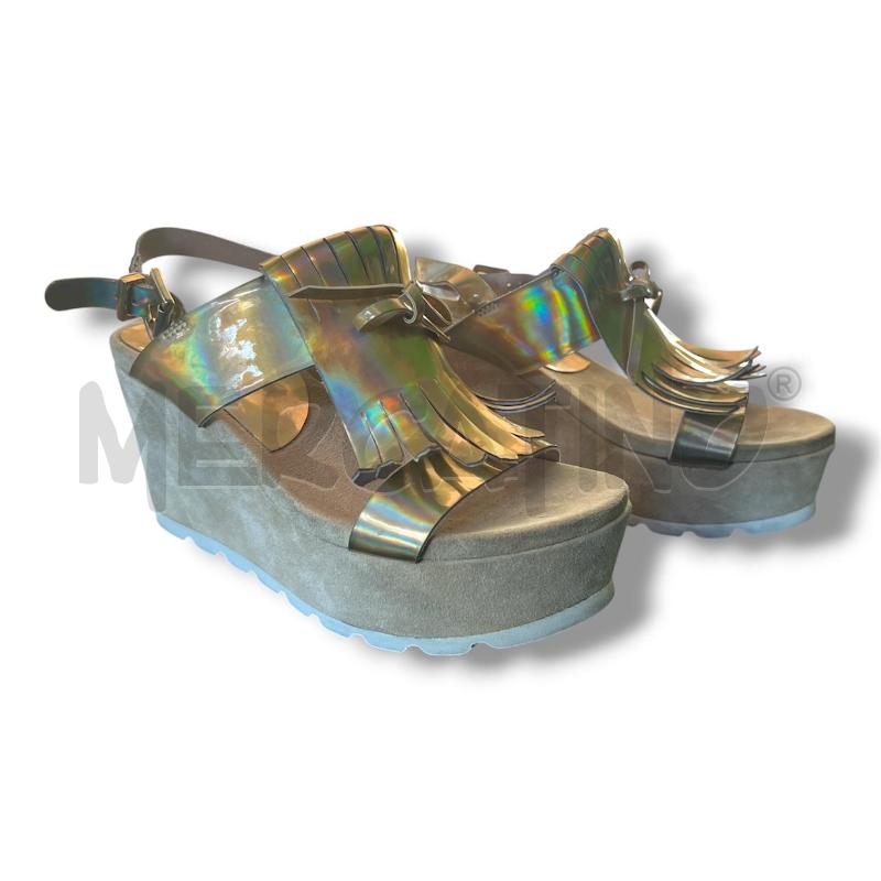 SANDALI DONNA TOSCA BLU PELLE SCAM DORATE OLO | Mercatino dell'Usato Rivoli 3