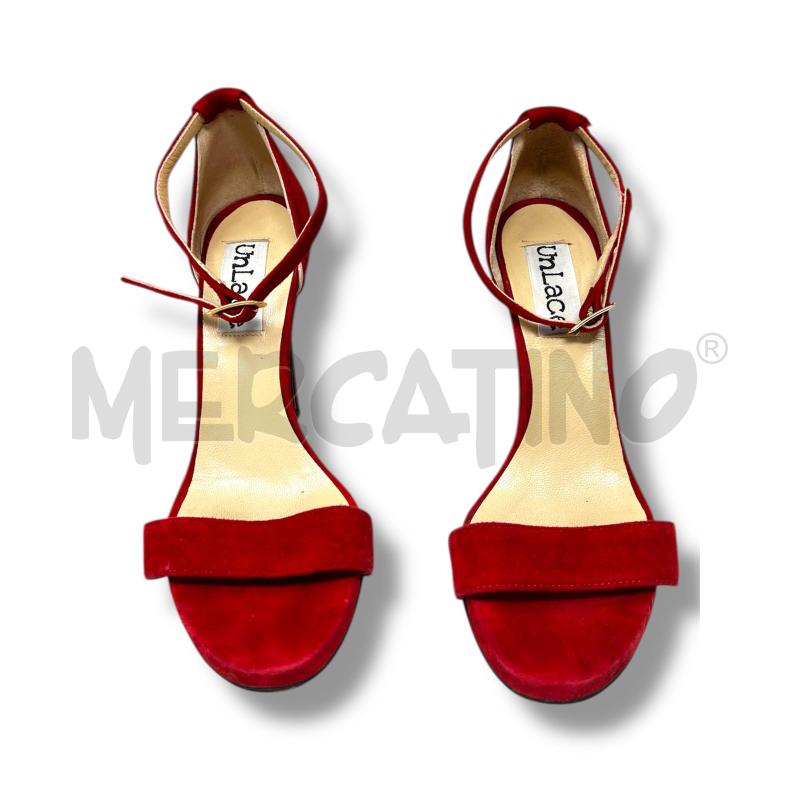 SANDALI DONNA UNLACE ROSSI SCAMOSCIATI | Mercatino dell'Usato Rivoli 1
