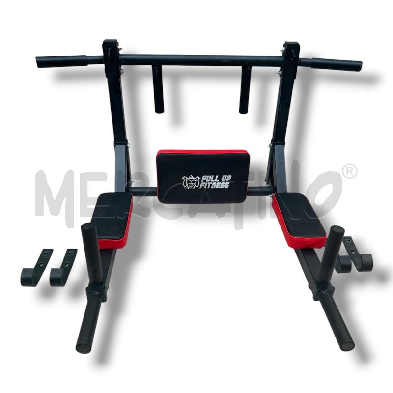 SBARRA MULTIFUNZIONE PER TRAZIONI PULL UP FITNESS ROSSA NERA | Mercatino dell'Usato Rivoli 1
