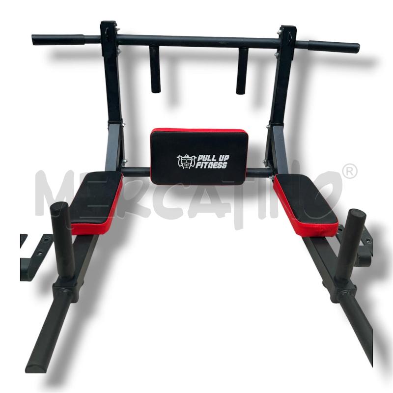 SBARRA MULTIFUNZIONE PER TRAZIONI PULL UP FITNESS ROSSA NERA | Mercatino dell'Usato Rivoli 2