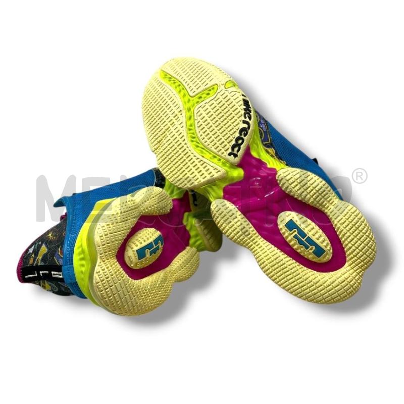 SCARPE BASKET LEBRON 19 LOW N. 46 AZZURRE GIALLO FLUO  | Mercatino dell'Usato Rivoli 4