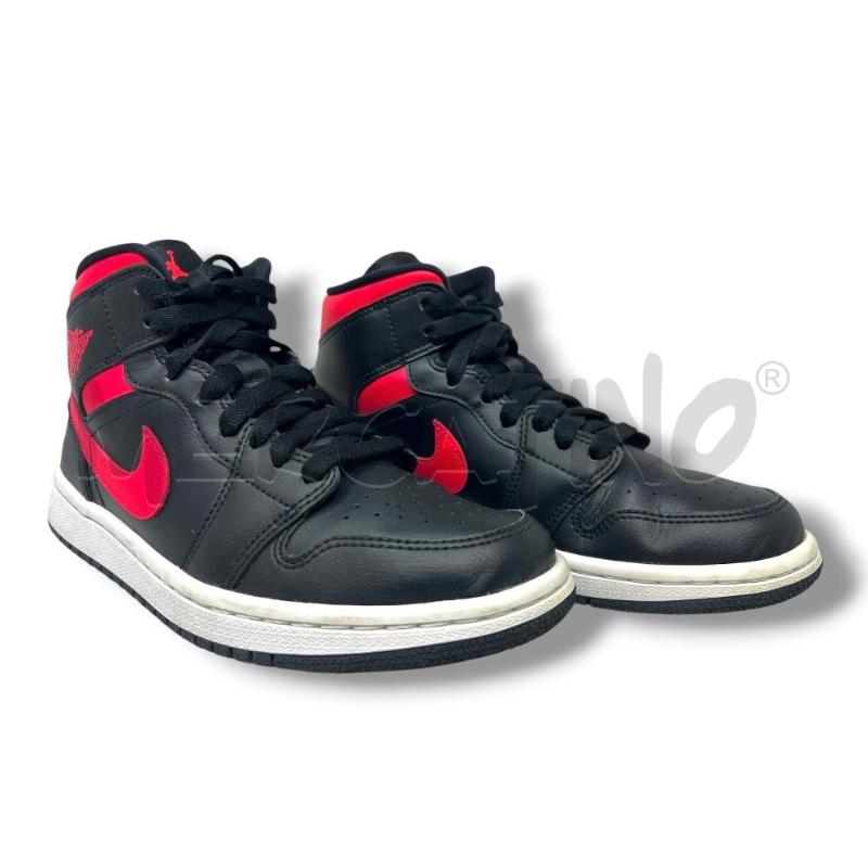 SCARPE DONNA AIR JORDAN 1 MID NERE ROSSE | Mercatino dell'Usato Rivoli 2