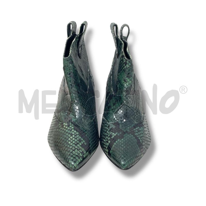SCARPE DONNA ALCHIMIA TEXANO RETTILE VERDE | Mercatino dell'Usato Rivoli 1