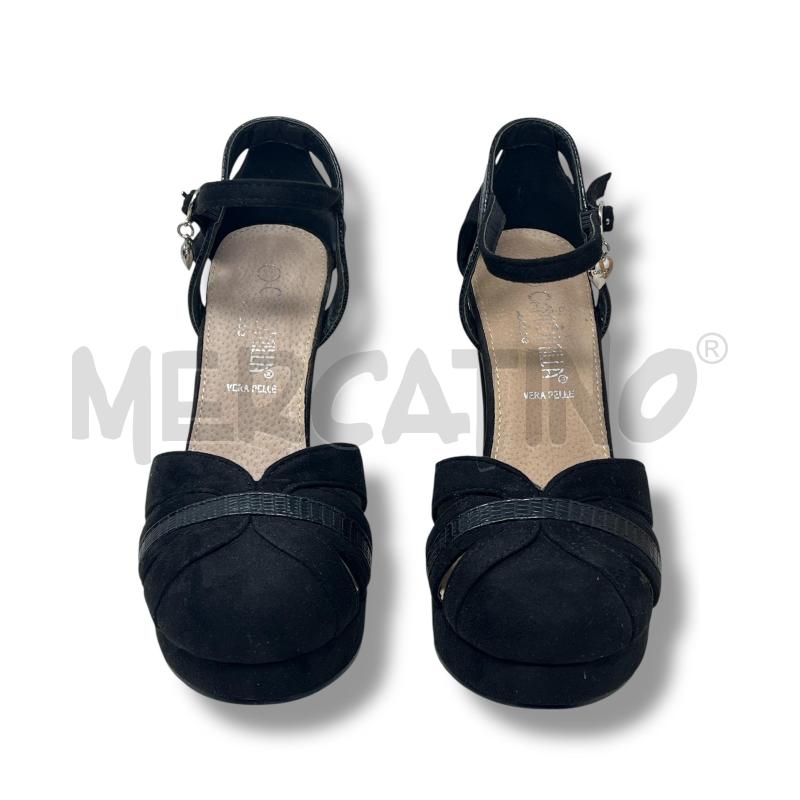 SCARPE DONNA CAMOMILLA NERE SCAMOSCIATE FIBBIA CUORE | Mercatino dell'Usato Rivoli 1