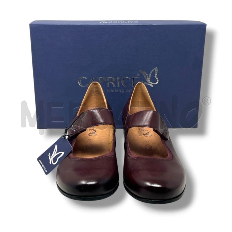 SCARPE DONNA CAPRICE BORDEAUX IN PELLE CON STRAPPO | Mercatino dell'Usato Rivoli 2