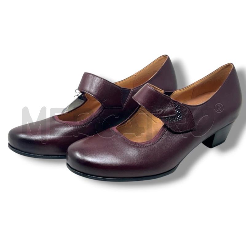 SCARPE DONNA CAPRICE BORDEAUX IN PELLE CON STRAPPO | Mercatino dell'Usato Rivoli 3