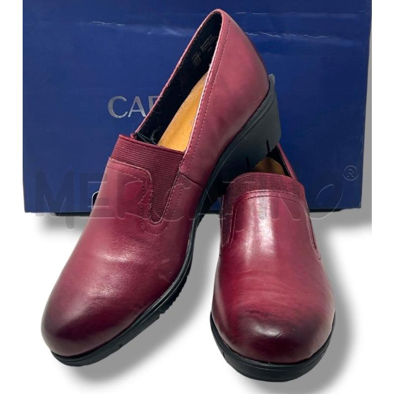 SCARPE DONNA CAPRICE MAGENTA MOCASSINO ZEPPA PELLE | Mercatino dell'Usato Rivoli 2