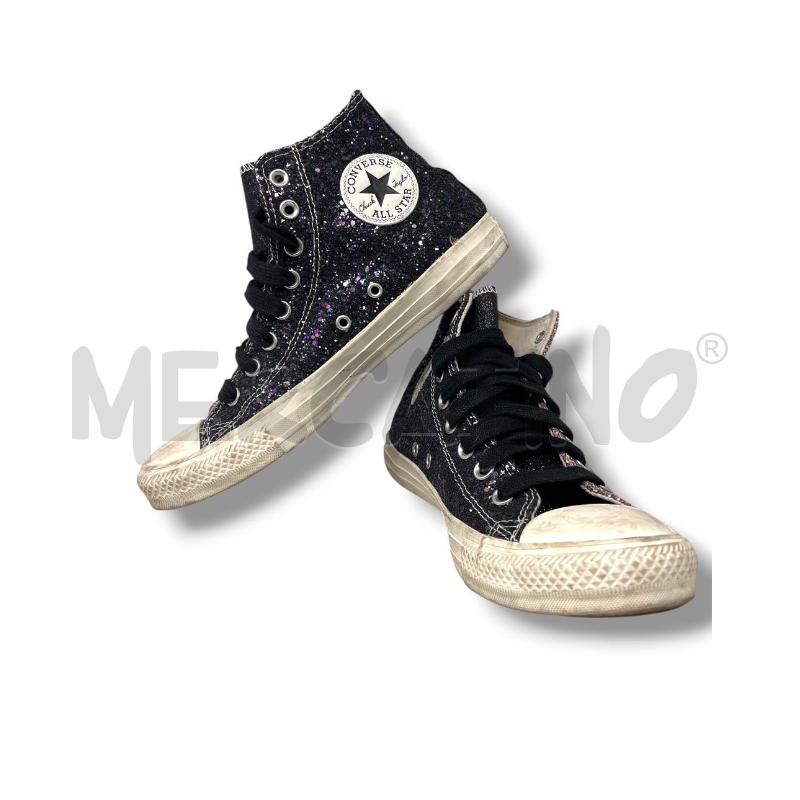 SCARPE DONNA CONVERSE GLITTER ROSA NERA | Mercatino dell'Usato Rivoli 1
