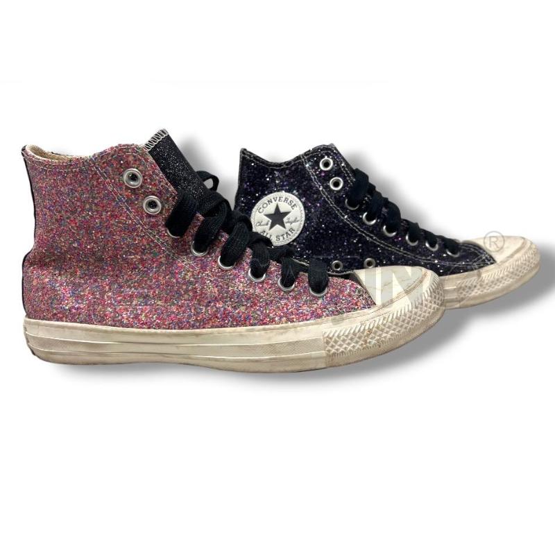 SCARPE DONNA CONVERSE GLITTER ROSA NERA | Mercatino dell'Usato Rivoli 3