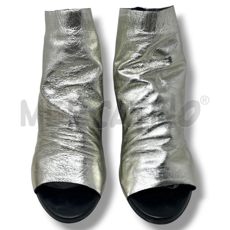 SCARPE DONNA ELVIO ZANON PLATINO OPEN TOE PELLE | Mercatino dell'Usato Rivoli 1