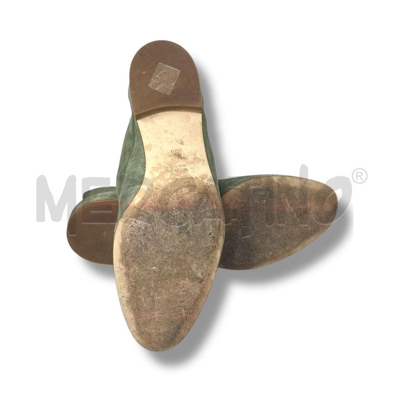 SCARPE DONNA FABI PELLE VERDE MENTA RICAMATO | Mercatino dell'Usato Rivoli 4