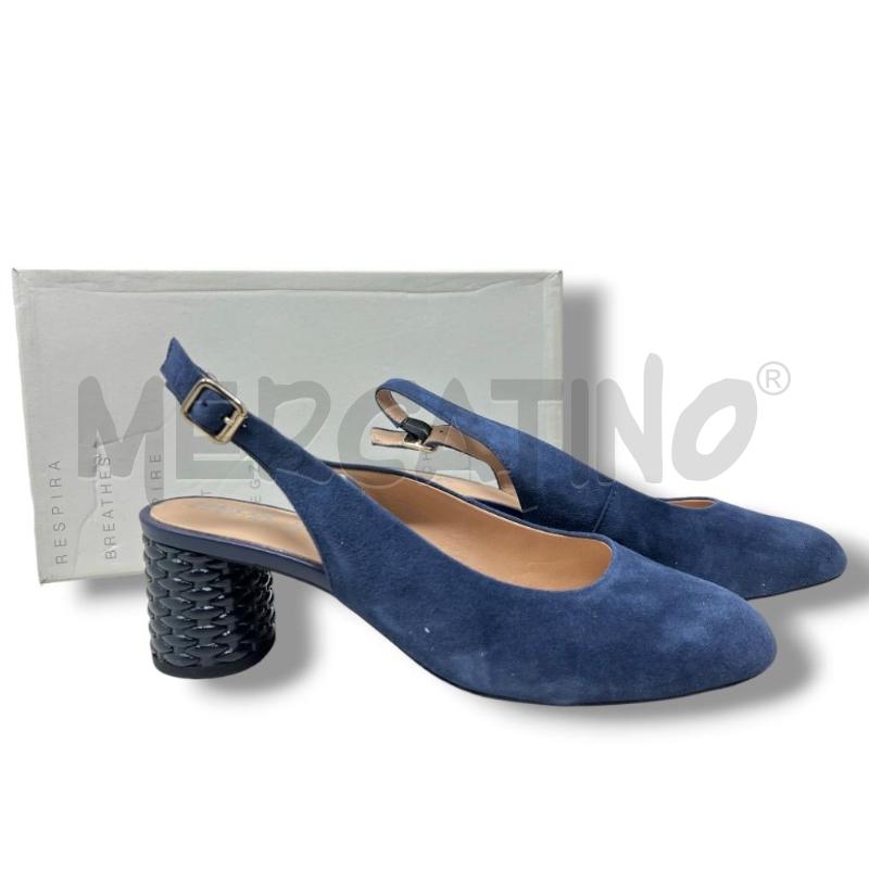 SCARPE DONNA GEOX BLU SCAMOSCIATE TACCO INTRECCIATO | Mercatino dell'Usato Rivoli 1