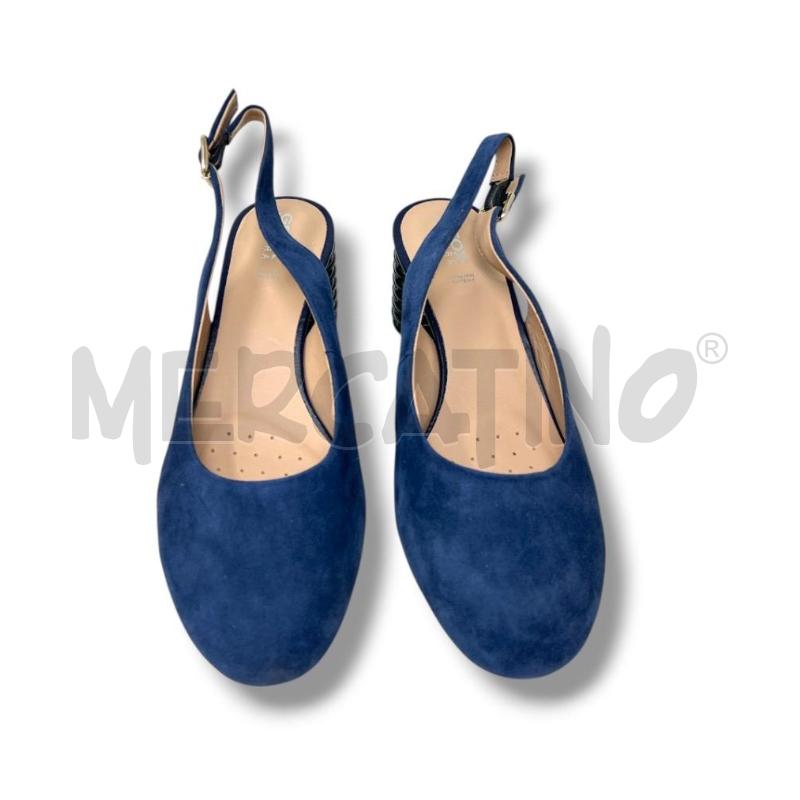 SCARPE DONNA GEOX BLU SCAMOSCIATE TACCO INTRECCIATO | Mercatino dell'Usato Rivoli 2