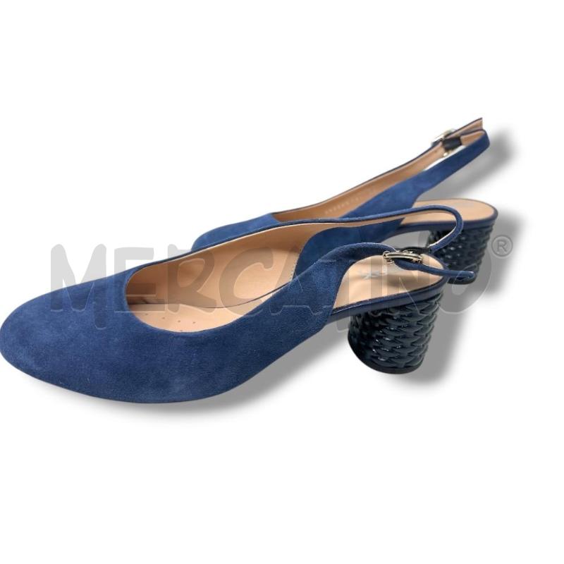 SCARPE DONNA GEOX BLU SCAMOSCIATE TACCO INTRECCIATO | Mercatino dell'Usato Rivoli 3