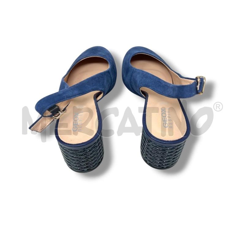 SCARPE DONNA GEOX BLU SCAMOSCIATE TACCO INTRECCIATO | Mercatino dell'Usato Rivoli 4