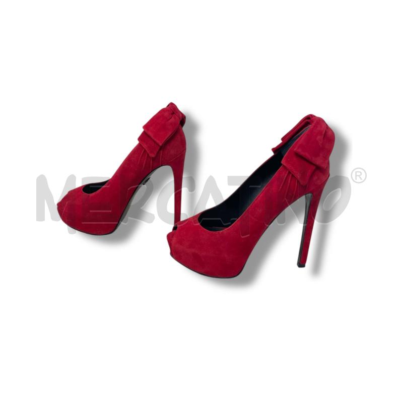 SCARPE DONNA GUESS ROSSE PELLE SCAMOSCIATE FIOCCO | Mercatino dell'Usato Rivoli 2