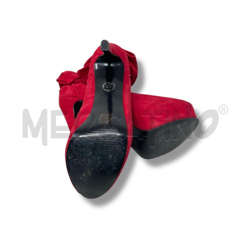 SCARPE DONNA GUESS ROSSE PELLE SCAMOSCIATE FIOCCO | Mercatino dell'Usato Rivoli 4