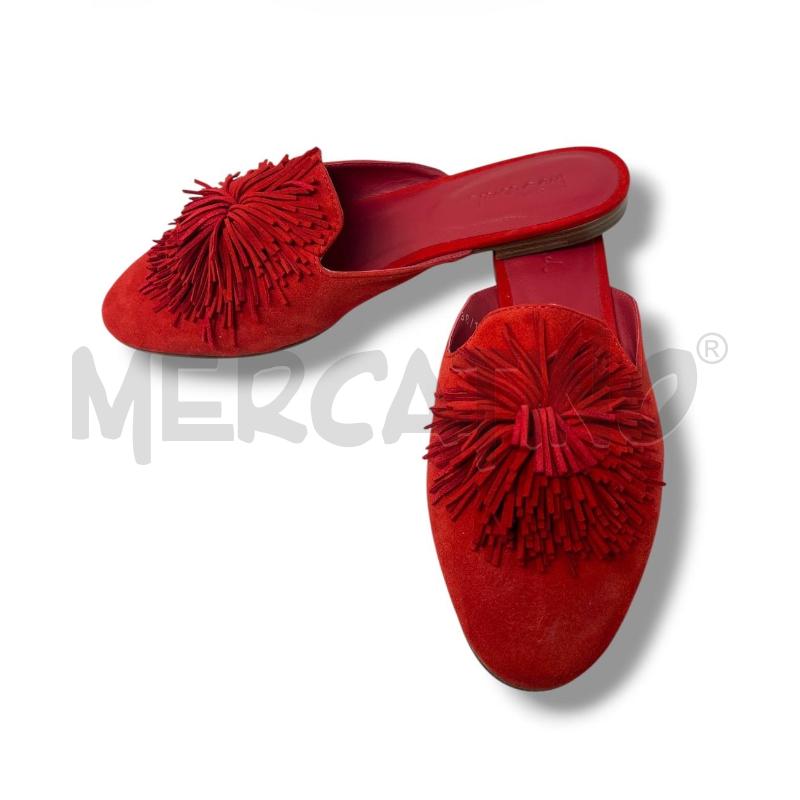 SCARPE DONNA INTREND ROSSE PELLE SCAMOSCIATE CERCHIO FRANGE  | Mercatino dell'Usato Rivoli 1