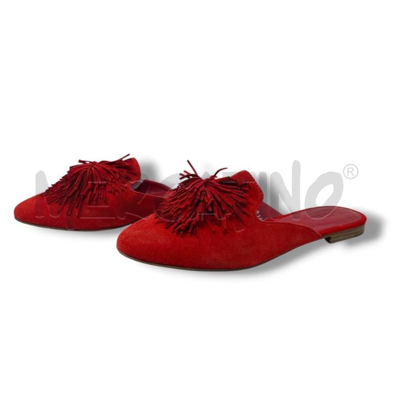 SCARPE DONNA INTREND ROSSE PELLE SCAMOSCIATE CERCHIO FRANGE  | Mercatino dell'Usato Rivoli 3