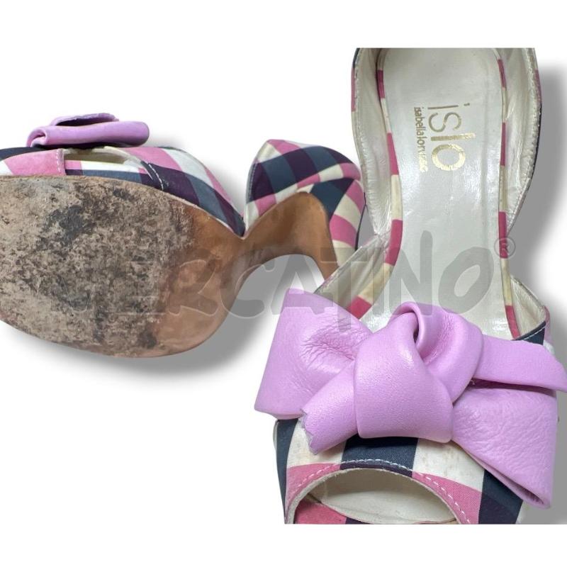 SCARPE DONNA ISLO QUADRI PANNA ROSA FIOCCO | Mercatino dell'Usato Rivoli 4